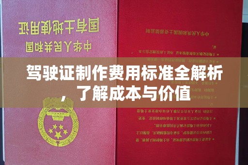 隆德驾驶证制作费用标准全解析，了解成本与价值