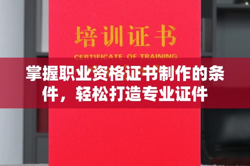 隆德掌握职业资格证书制作的条件，轻松打造专业证件