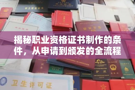 隆德揭秘职业资格证书制作的条件，从申请到颁发的全流程解析