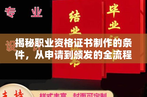 隆德揭秘职业资格证书制作的条件，从申请到颁发的全流程解析
